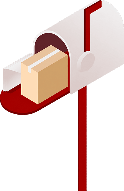 Colis en boite aux lettre